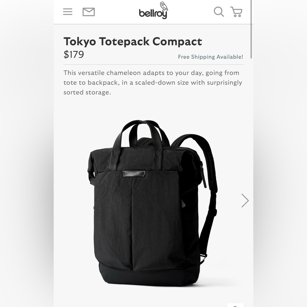 Versatile Black Backpack Tote